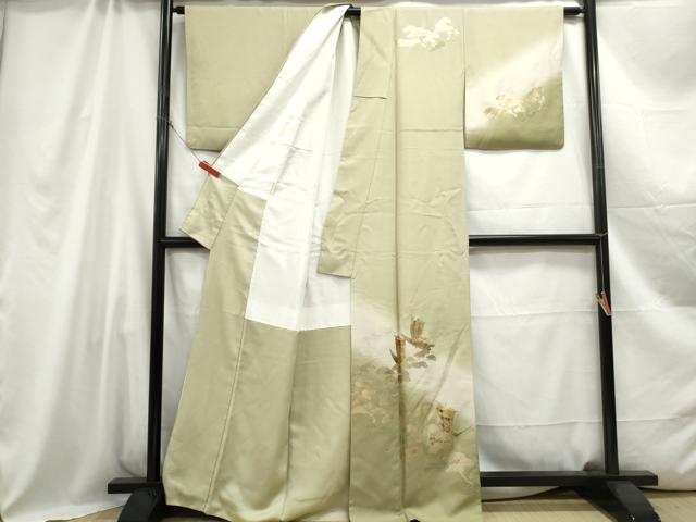 平和屋着物■訪問着 浜松文 舟 暈し染め 金彩 正絹 逸品 DABC0604qa