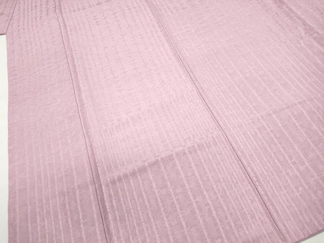 平和屋着物■上質な色無地 幾何学間道 石竹色 正絹 逸品 DABC0610qa