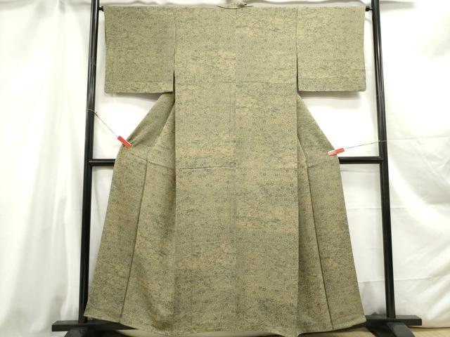 平和屋着物■上質な小紋 草花文 正絹 逸品 DABC0630cd
