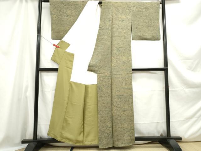平和屋着物■上質な小紋 草花文 正絹 逸品 DABC0630cd