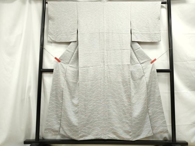 平和屋着物■上質な小紋 芝草文 正絹 逸品 DABC0639qa