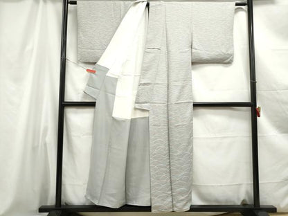 平和屋着物■上質な小紋 芝草文 正絹 逸品 DABC0639qa