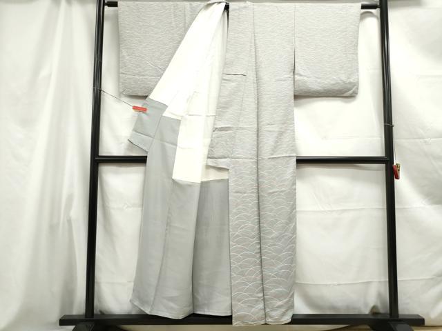 平和屋着物■上質な小紋 芝草文 正絹 逸品 DABC0639qa