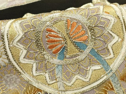 平和屋着物■豪華黒留袖 駒刺繍 鏡裏花文 金彩 正絹 逸品 DABC0645qa