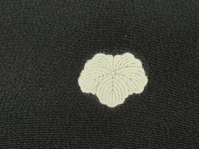 平和屋着物■豪華黒留袖 駒刺繍 飛鶴更紗花文 金彩 正絹 逸品 DABC0649qa