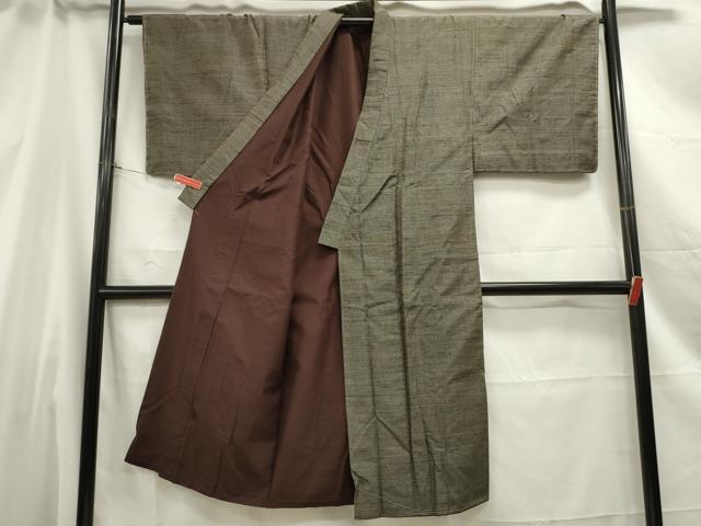 平和屋着物■男性 紬 100亀甲 総詰め 正絹 逸品 DABC0654qa