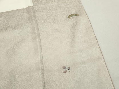 平和屋着物■ 中国三大刺繍 相良刺繍 訪問着 地紙枝松花文 暈し染め 金彩 正絹 逸品 DABC0665qa