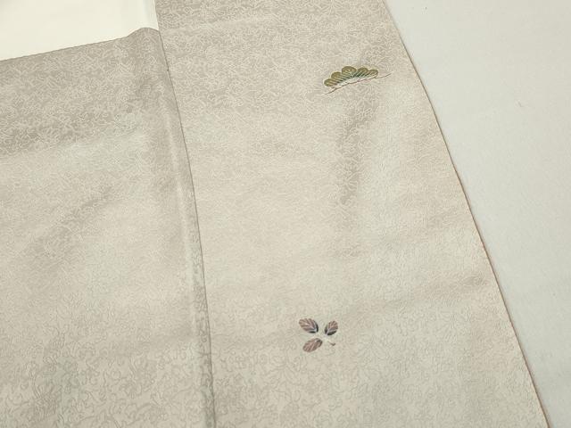 平和屋着物■ 中国三大刺繍 相良刺繍 訪問着 地紙枝松花文 暈し染め 金彩 正絹 逸品 DABC0665qa