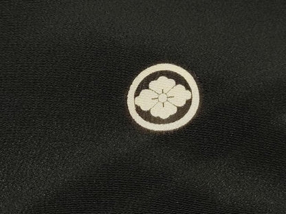 平和屋着物■豪華黒留袖 刺繍 絵巻花鳥文 金彩 正絹 逸品 DABC0692qa