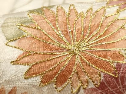 平和屋着物■訪問着 駒刺繍 流水花松文 暈し染め 三越扱い 正絹 逸品 DABC0710qa