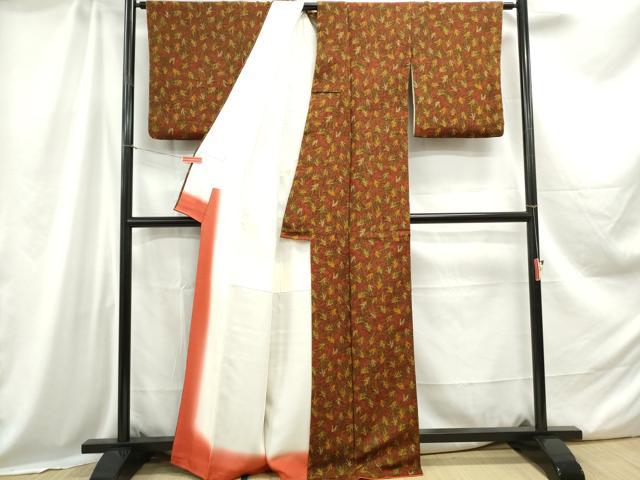 平和屋着物■上質な小紋 花束 鬼しぼ縮緬 正絹 逸品 DABC0720qa