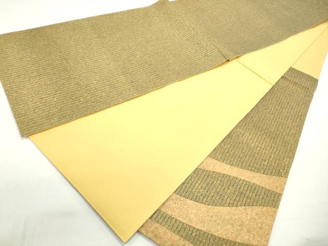 平和屋着物◎太鼓柄袋帯　流水文　本漆津軽箔　引箔　正絹　逸品　DABC0766qa