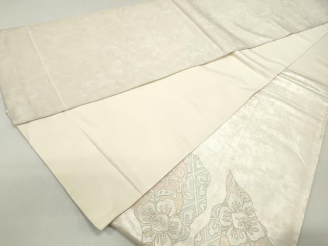 平和屋着物◎中国三大刺繍　相良刺繍　太鼓柄袋帯　切嵌花菱文　正絹　逸品　DABC0791qa