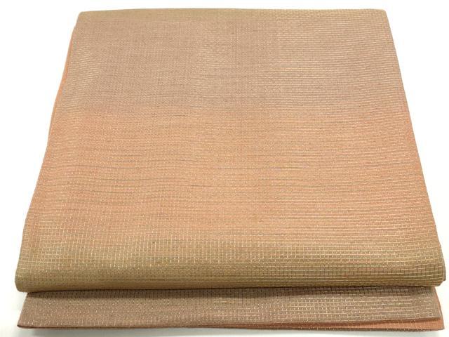 平和屋着物◎全通柄袋帯　霞文　金糸　正絹　逸品　DABC0799qa