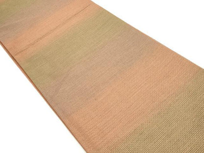 平和屋着物◎全通柄袋帯　霞文　金糸　正絹　逸品　DABC0799qa