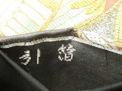 平和屋着物◎六通柄袋帯　唐織　若松丸文　金銀糸　引箔　正絹　逸品　DABC0803qa