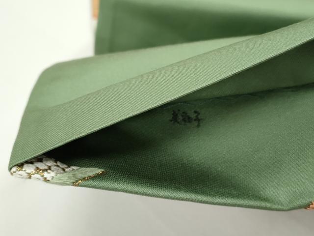 平和屋着物◎六通柄袋帯　唐織　立波花文　金糸　正絹　逸品　DABC0812qa