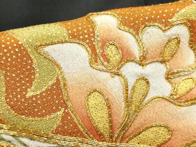 平和屋着物■豪華黒留袖　駒刺繍　道長正倉院花文　金彩　正絹　逸品　DABC0839qa