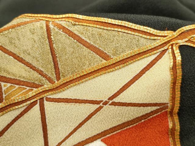 平和屋着物■豪華黒留袖　駒刺繍　屏風花文　金彩　正絹　逸品　DABC0843qa