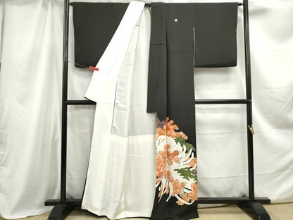 平和屋着物■豪華黒留袖　乱菊　笠松　金彩　正絹　逸品　DABC0844qa