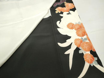 平和屋着物■豪華黒留袖　乱菊　笠松　金彩　正絹　逸品　DABC0844qa