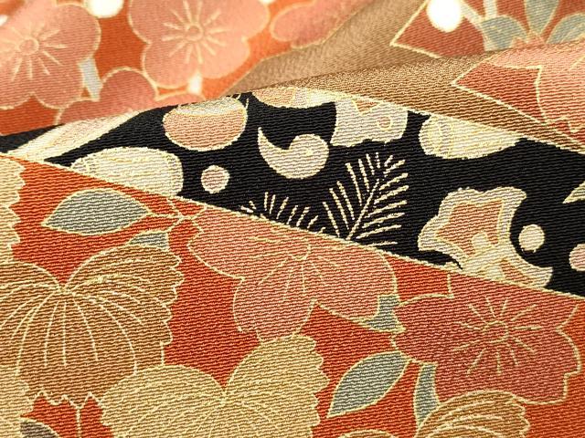 平和屋着物■豪華黒留袖　宝尽くし天井花文　松竹梅　金彩　正絹　逸品　DABC0861qa