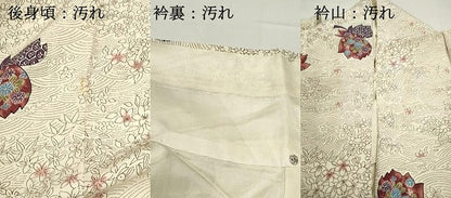 平和屋着物■上質な小紋 立波舞花文 正絹 逸品 DABC0864qa