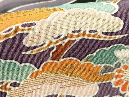 平和屋着物■豪華黒留袖　駒刺繍　渡橋風景花文　松竹梅　金銀彩　正絹　逸品　DABC0866qa