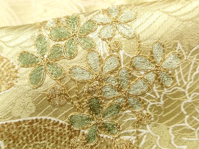 平和屋着物■上質な小紋 駒刺繍 道長花松文 暈し染め 正絹 逸品 DABC0867qa