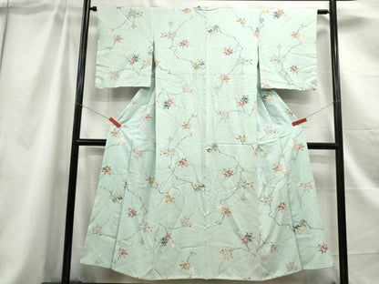 平和屋着物■上質な小紋 手描き 枝楓文 金彩 正絹 逸品 DABC0876qa