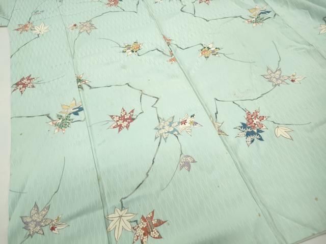 平和屋着物■上質な小紋 手描き 枝楓文 金彩 正絹 逸品 DABC0876qa