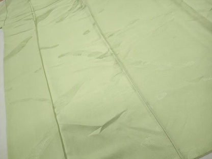 平和屋着物■上質な色無地 立波地紋 若葉色 正絹 逸品 DABC0882qa