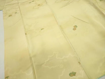 平和屋着物■上質な小紋 地紋起こし 吹き寄せ雲花文 菊 暈し染め 正絹 逸品 DABC0887qa