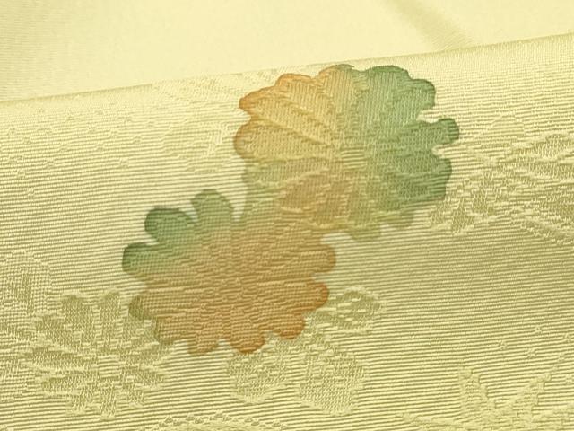 平和屋着物■上質な小紋 地紋起こし 吹き寄せ雲花文 菊 暈し染め 正絹 逸品 DABC0887qa