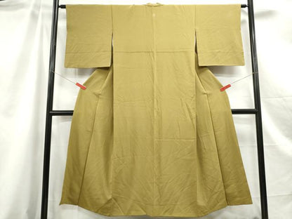 平和屋着物■上質な色無地 梅幸茶色 正絹 逸品 DABC0898qa