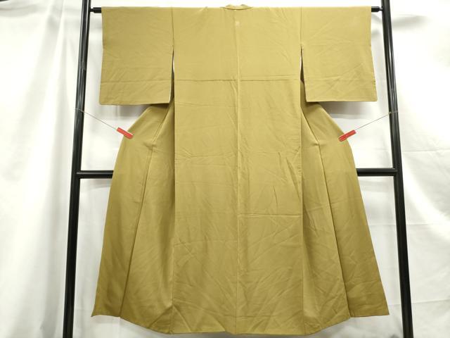 平和屋着物■上質な色無地 梅幸茶色 正絹 逸品 DABC0898qa