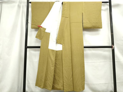 平和屋着物■上質な色無地 梅幸茶色 正絹 逸品 DABC0898qa