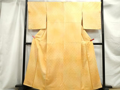 平和屋着物■上質な小紋 菊青海波地紋 暈し染め 正絹 逸品 DABC0904qa