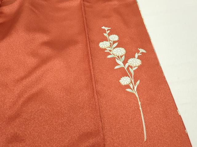 平和屋着物■訪問着 刺繍 扇面花文 暈し染め 金銀彩 正絹 逸品 DABC0907qa