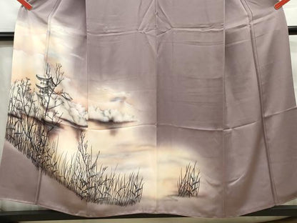 平和屋着物■訪問着 風景木立文 暈し染め 正絹 逸品 DABC0911qa