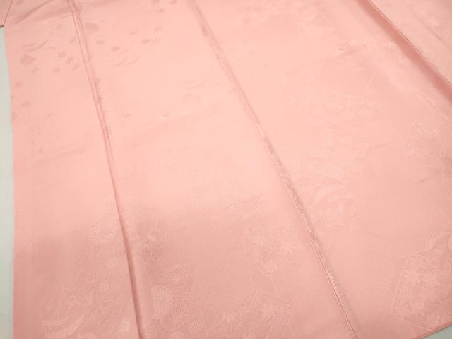 平和屋着物■上質な色無地 雪輪花地紋 宍色 正絹 逸品 DABC0921qa