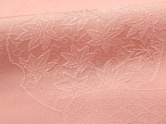 平和屋着物■上質な色無地 雪輪花地紋 宍色 正絹 逸品 DABC0921qa