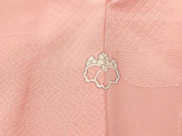 平和屋着物■上質な色無地 雪輪花地紋 宍色 正絹 逸品 DABC0921qa