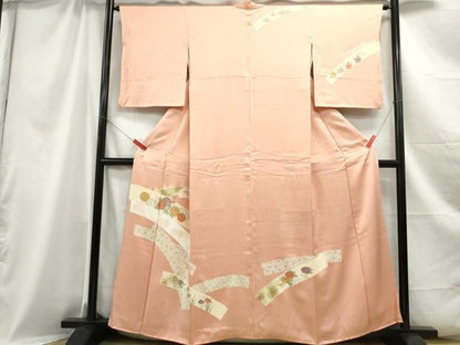 平和屋着物■訪問着 刺繍 熨斗花松文 金彩 正絹 逸品 DABC0923qa