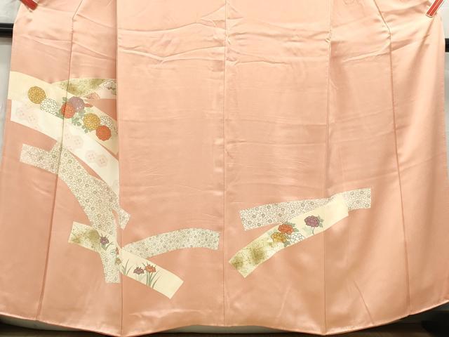 平和屋着物■訪問着 刺繍 熨斗花松文 金彩 正絹 逸品 DABC0923qa
