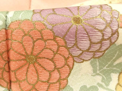 平和屋着物■訪問着 刺繍 熨斗花松文 金彩 正絹 逸品 DABC0923qa