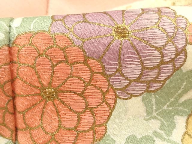 平和屋着物■訪問着 刺繍 熨斗花松文 金彩 正絹 逸品 DABC0923qa