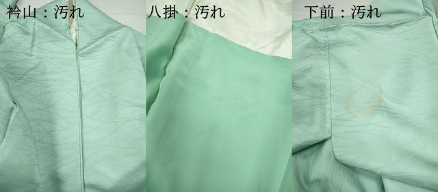 平和屋着物■上質な色無地 芝地紋 薄萌葱色 正絹 逸品 DABC0924qa