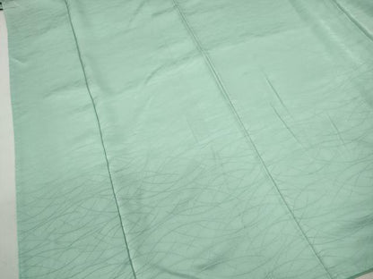 平和屋着物■上質な色無地 芝地紋 薄萌葱色 正絹 逸品 DABC0924qa