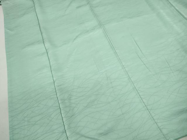 平和屋着物■上質な色無地 芝地紋 薄萌葱色 正絹 逸品 DABC0924qa